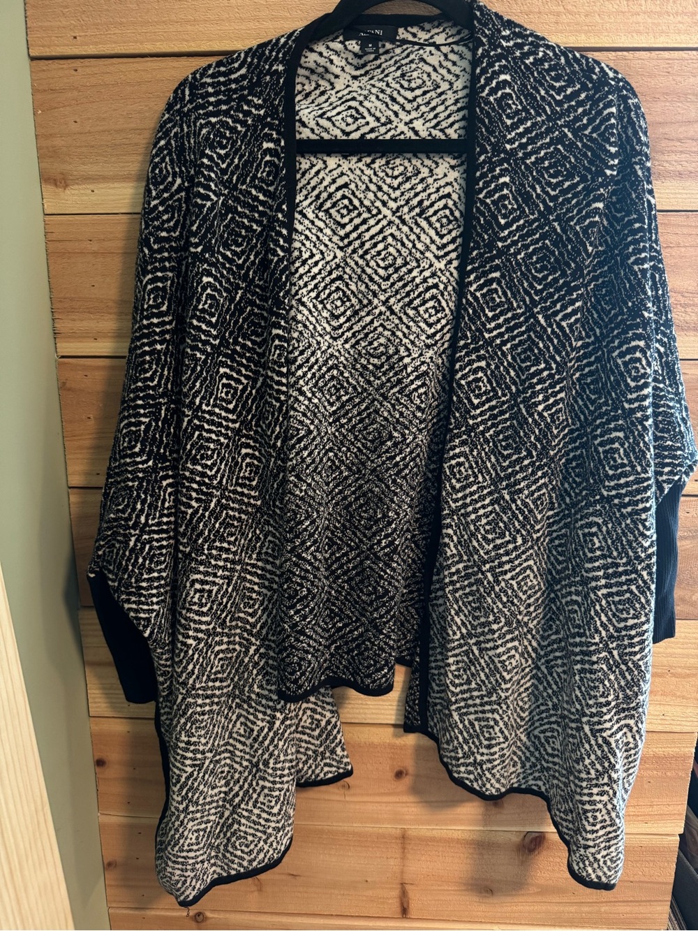 Abstract Geo Open Front Cardigan Kimono Boho Layering Wrap